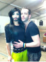 Backstage mit Conchitta Wurst Backstage beim CSD. Original und Flschung